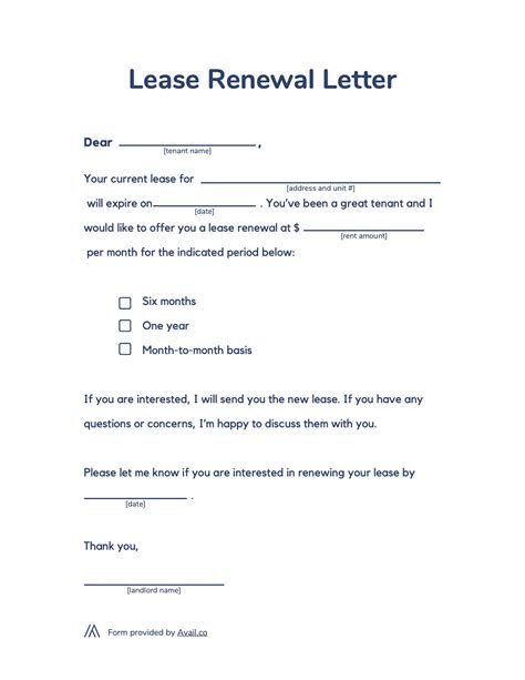 Lease Renewal Letter: PDF Template for DIY .
